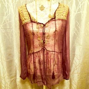 💕SALE💕 Free People Boho Sheer Loose Top